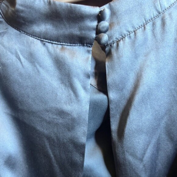 Brand New Gorgeous BY ANTHROPOLOGIE MOCK-NECK DRAPED SILK DRESS - Picture 11 of 13